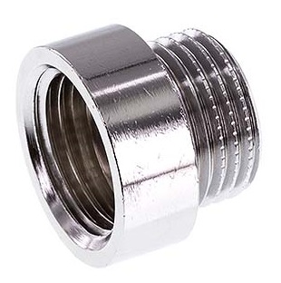 G 1/2'' F/M Extensión de latón cromado DIN 3523 - 15 mm [2 Piezas]