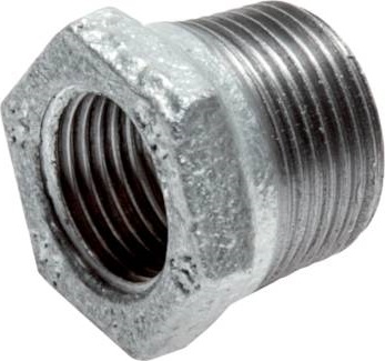 R 1/4'' x Rp 1/8'' M/F Anillo reductor de hierro fundido zincado 25 Bar [2 Piezas]