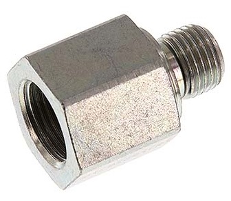 G 1/8'' x G 1/4'' M/F Zinc plated Steel Reducing Adapter 630 Bar - Hydraulic [2 Pieces]