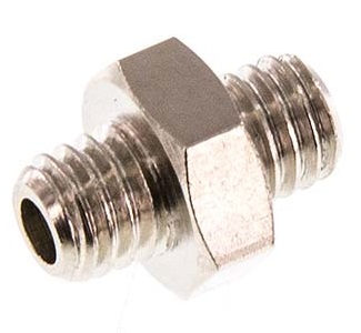 G 1/4'' Nickel plated Brass Double Nipple 16 Bar [5 Pieces]