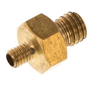 M5 x M3 Brass Double Nipple 16 Bar [2 Pieces]