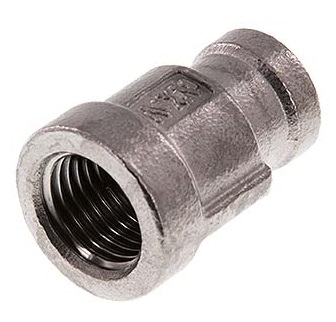 Rp 1/4'' x Rp 1/8'' Acier inoxydable Round Socket 16 Bar [2 Pieces]