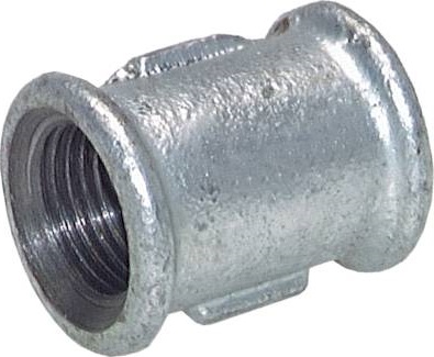 Rp 1/8'' Fonte Zincée Ronde Socket 25 Bar [2 Pièces]