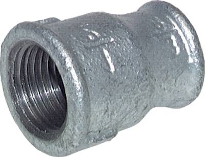 Rp 1/2'' x Rp 1/4'' Zinc plated Cast iron Round Socket 25 Bar [5 Pieces]