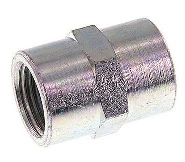 G 1/8'' Zinc plated Steel Socket 350 Bar - Hydraulic [5 Pieces]