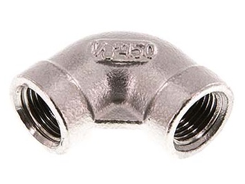 Rp 1/8'' Acero inoxidable 90 grados Codo 10 Bar [5 Piezas]