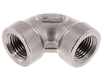 1/8'' NPT Codo de 90 grados de acero inoxidable 16 Bar [2 Piezas]