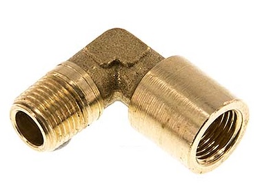 Raccord coudé 90° en laiton G 1/4'' x R 1/4'' F/M 16 Bar [2 Pièces].