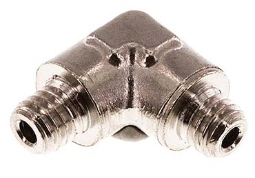 R 1/8'' Male Nickel plated Brass 90 deg Elbow Fitting 16 Bar [5 Pieces]