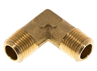 R 3/8'' Male Brass 90 deg Elbow Fitting 16 Bar [2 Pieces]