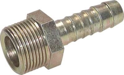 G 1/4'' Außengewinde x 13mm Verzinktes Stahlschlauchstück 25 Bar [2 Stück]