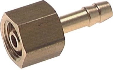 G 1/8'' x 4mm Latón Niquelado Lengüeta de manguera con Tuerca 16 Bar [2 Piezas]