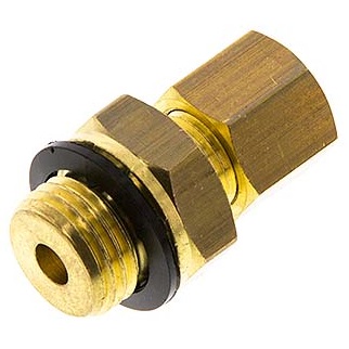 G 1/8'' Macho x 4mm Racor recto de latón con junta PA 150 Bar DIN EN 1254-2 [2 Piezas]