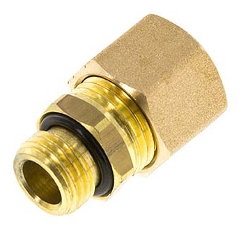 G 1/8'' Male x 4mm Brass Straight Compression Fitting with NBR Seal 150 Bar DIN EN 1254-2 [2 Pieces]