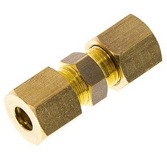 4mm Brass Straight Compression Fitting 150 Bar DIN EN 1254-2 [2 Pieces]