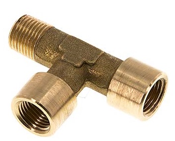 R 1/8'' x G 1/8'' M/F Brass Tee 16 Bar [2 Pieces]