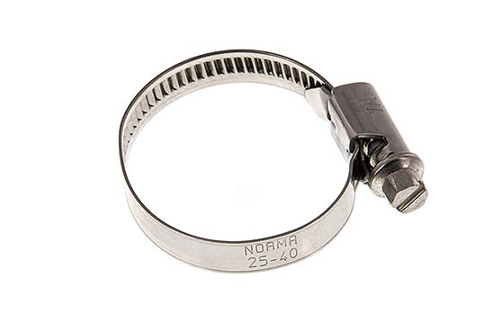 20 - 32 mm Slangklem van Rvs 304 met een 9 mm band - Norma [5 Stuks]