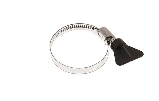 Collier de serrage 40 - 60 mm avec une bande de 9 mm en acier inoxydable 304 et une poignée papillon - Norma [2 Pièces].