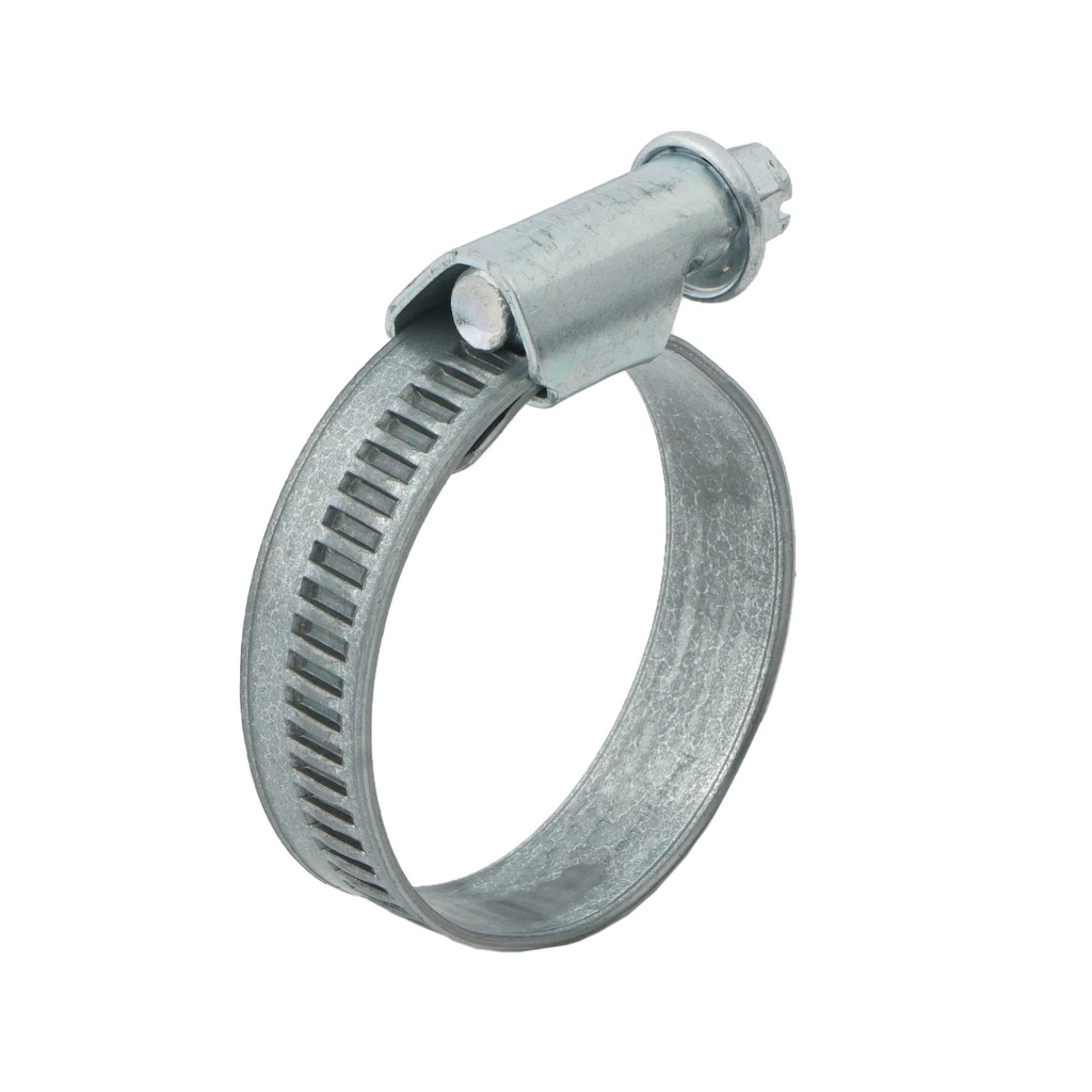 Abrazadera de manguera de 25 - 40 mm con banda de acero galvanizado de 12 mm - Norma [5 Piezas]