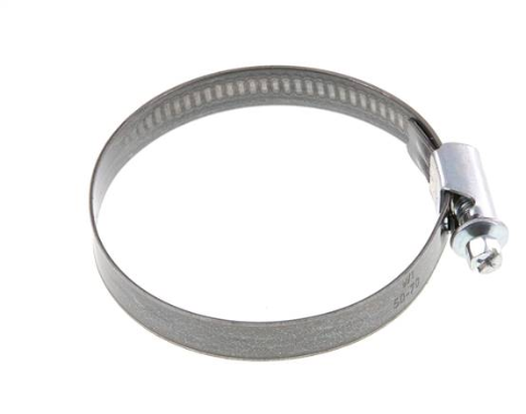 Abrazadera de manguera de 60 - 80 mm con banda de acero galvanizado de 12 mm - Norma [5 Piezas]
