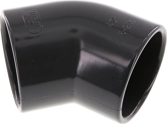 PVC 45deg Elbow Fitting Socket 75x88mm