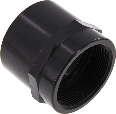 Conexión de PVC Hembra 75mm x Hembra Rp 2-1/2''