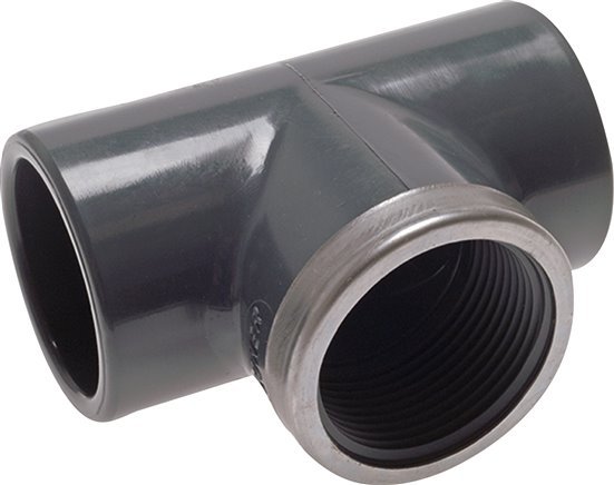 PVC Tee Fitting Female Socket 110mm x Female Rp4''