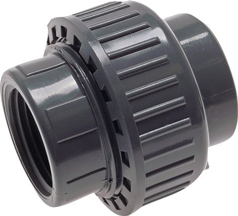 Conexión de Unión Hembra de PVC 110mm x Hembra Rp (rosca interna cilíndrica) 4'' EPDM