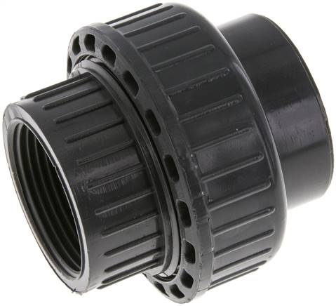 Conexión de Unión Hembra de PVC de 40mm x Hembra Rp (rosca interna cilíndrica) 1 1/4'' EPDM