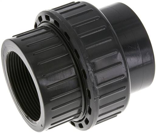 Conexión de Unión Hembra de PVC de 63mm x Hembra Rp (rosca interna cilíndrica) 2'' EPDM