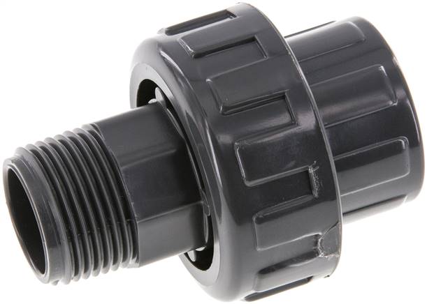 Conexión de Unión Hembra de PVC de 25mm x Macho R 3/4'' EPDM