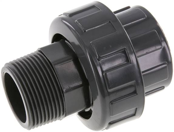 Conexión de Unión Hembra de PVC de 40mm x Macho R 1 1/4'' EPDM