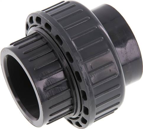 PVC Union Fitting Socket 40x75mm FKM