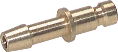 Brass DN 2.7 (Micro) Air Coupling Plug 4 mm Hose Pillar [10 Pieces]