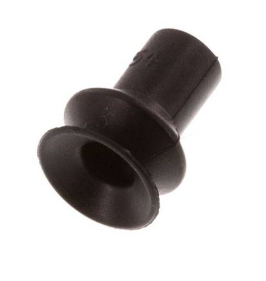 6mm Bellows CR Black Vacuum Suction Cup Stroke 2mm [2 Pieces]