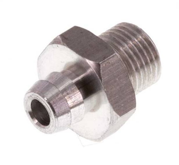 G 1/8'' Boquilla de ventosa de aluminio macho DN 4 SW 14 [2 Piezas]