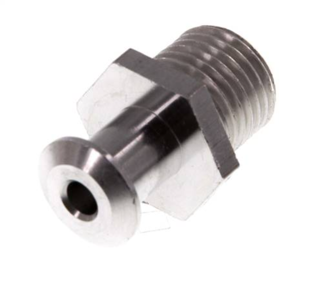 G Embout mâle 1/4'' en aluminium pour ventouse DN 4 SW 17 [2 Pièces].