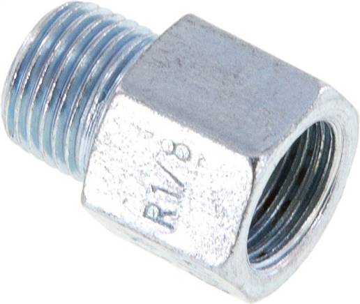 Adaptador de acero R 1/8 pulgadas/hembra M10x1 14mm [2 piezas]