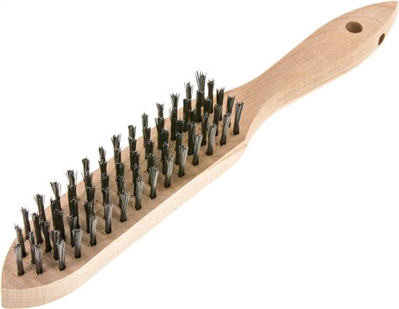 Hand Wire Brush 5-Row Steel Wire Smooth [2 Pieces]