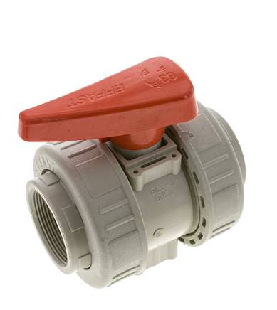 PP-H 2-way Ball Valve True Union Rp 2'' EPDM