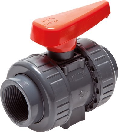 PVC 2-way Ball Valve True Union Rp 2'' EPDM