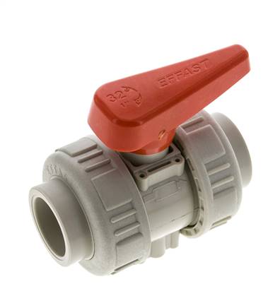 PP-H 2-way Ball Valve True Union 32 mm EPDM