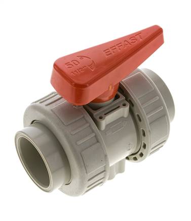 PP-H 2-way Ball Valve True Union 50 mm EPDM