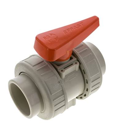 PP-H 2-way Ball Valve True Union 63 mm EPDM