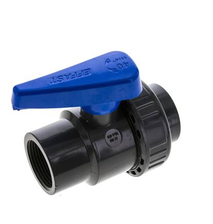 PVC 2-way Ball Valve Single Union Rp 1 1/4'' EPDM