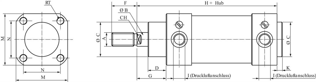 Juego de reparación para cilindros EMC ISO 15552 de 32 mm