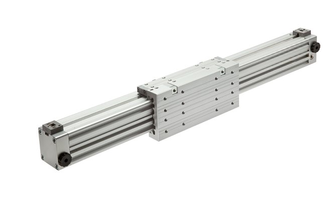 Rodless Cylinder 18-1000mm - Magnetic - Damping - Single Guide