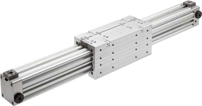 Kolbenstangenloser Zylinder 18-1600mm - Magnetisch - Dämpfend - Doppelte Führung