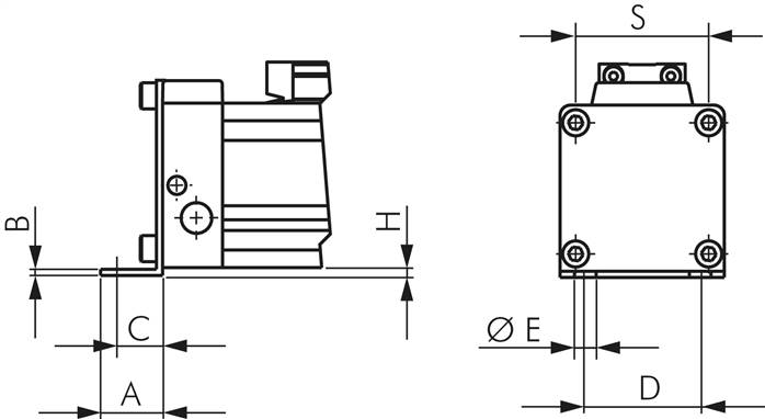 Foot Mount 18 mm Rodless