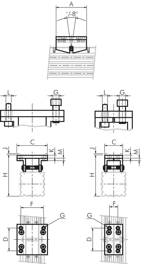 Pont pendulaire 25 mm sans tige